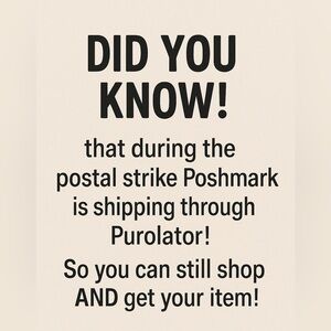 You can still shop during the Postal Strike